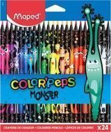 Värvipliiats Maped Black Monster 24tk