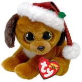 Pehme kaisuloom TY HOWLIDAYS - dog with hat Christmas regular
