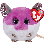 Ty Puffies COLBY - purple mouse puf
